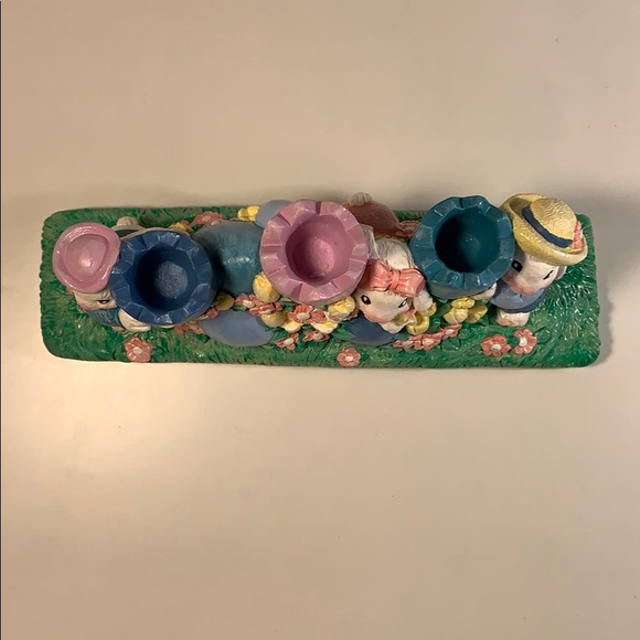 Easter Bunny Candlestick Holder Decor Rabbit Hare - Picture 6 of 8